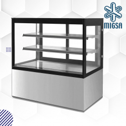 MIGSA GN-1500R2 | Vitrina exhibidora de cristal recto de...